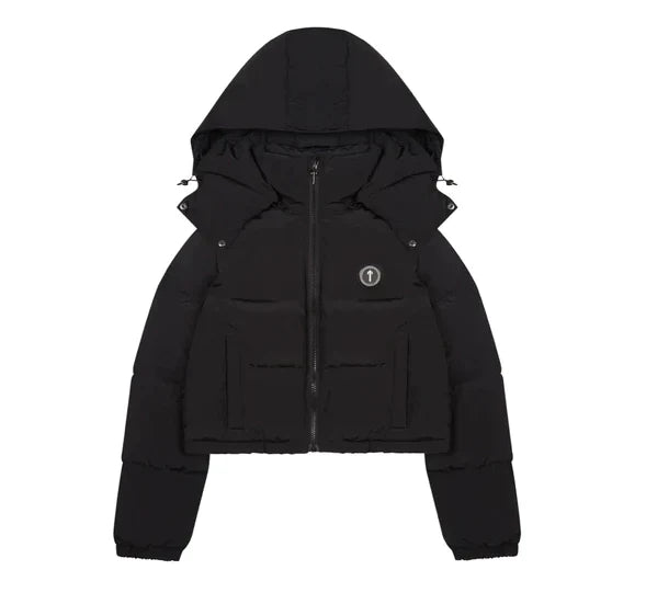 (W) Irongate Detachable Hooded Puffer Jacket - Black