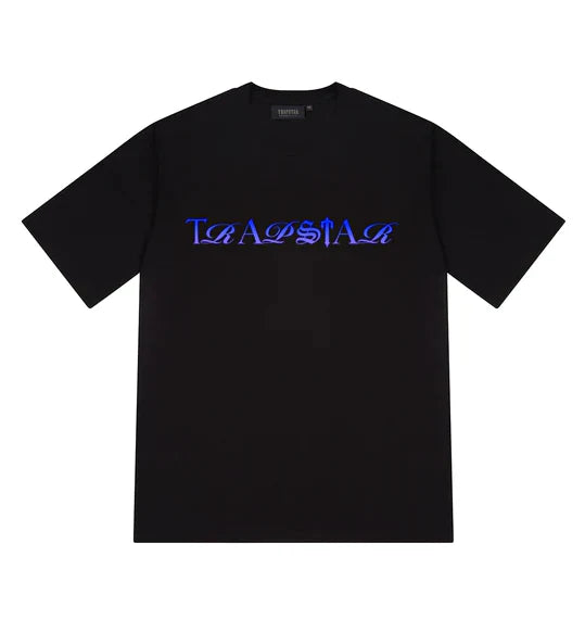 Script Fade Tee - Black/Blue Gradient