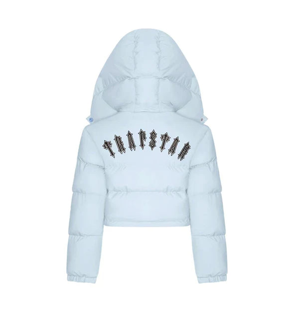 (W) Irongate Detachable Hooded Puffer Jacket - Ice Blue