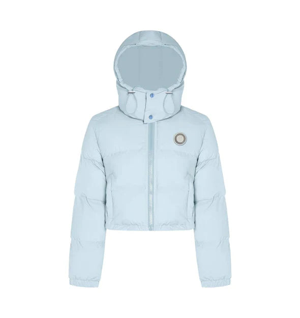 (W) Irongate Detachable Hooded Puffer Jacket - Ice Blue